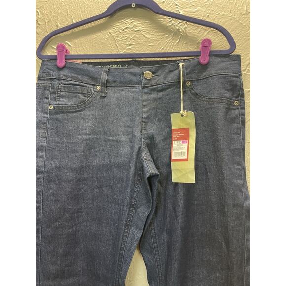 MOSSIMO Skinny Jegging‎ Stretch Low Rise Dark Wash Jeans Size 13 - Picture 2 of 6